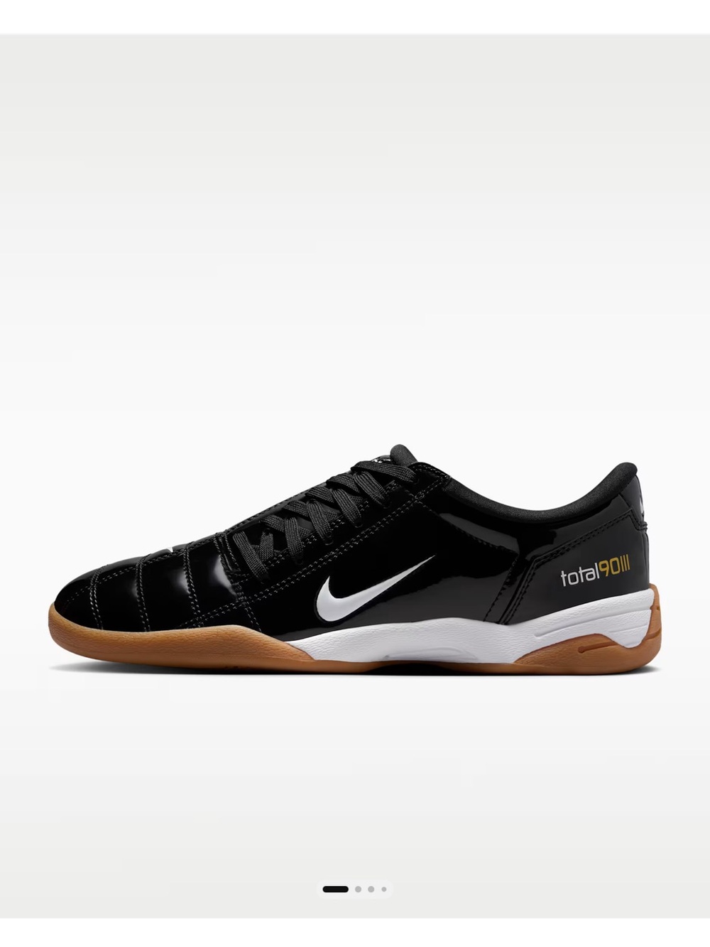 Nike Black/White/Gum Indoor Soccer Trainer